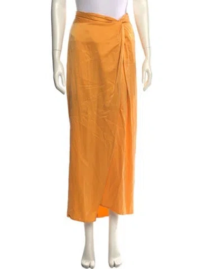 Pre-owned Auteur Linen Long Skirt In Multi