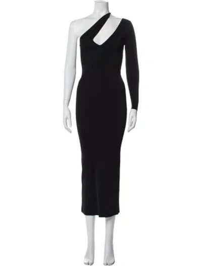 Pre-owned Auteur One-shoulder Long Dress In Gray