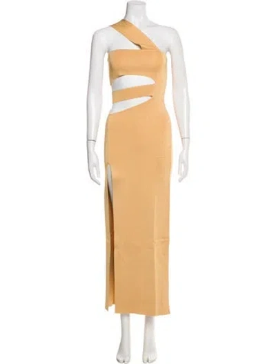 Pre-owned Auteur One-shoulder Long Dress W/ Tags In Neutral