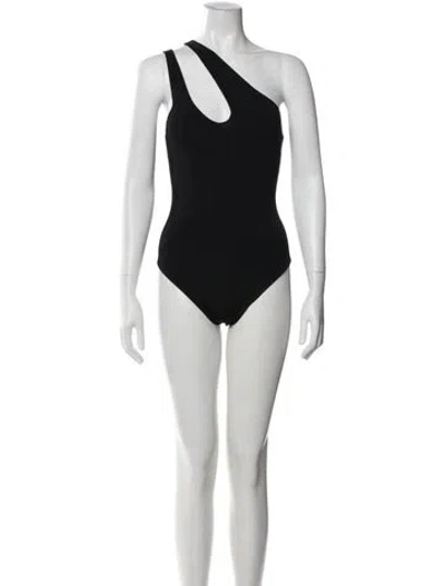 Pre-owned Auteur One-shoulder Sleeveless Bodysuit W/ Tags In Multi