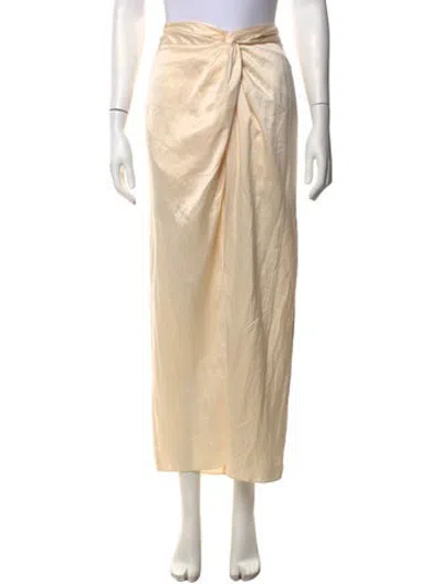 Pre-owned Auteur Silk Long Skirt In Neutrals