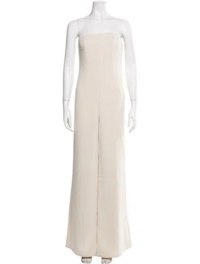 Pre-owned Auteur Strapless Jumpsuit W/ Tags In Neutral