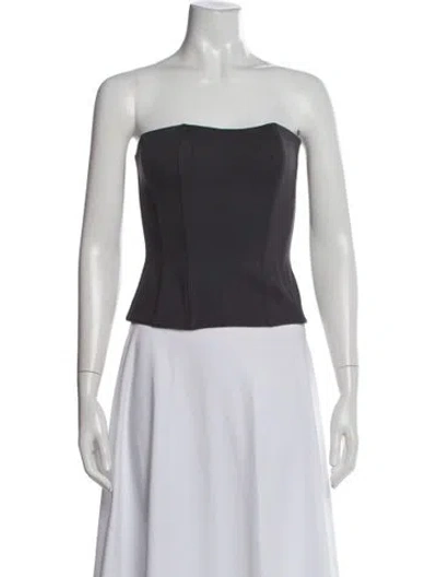 Pre-owned Auteur Strapless Top In Grey