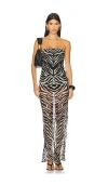 Auteur Studio Raya Dress With Bodysuit In Animal Print