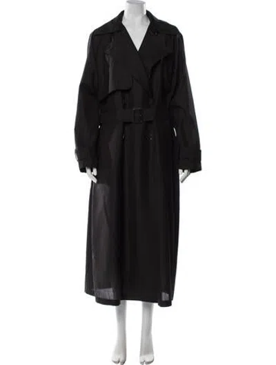 Pre-owned Auteur Trench Coat In Black