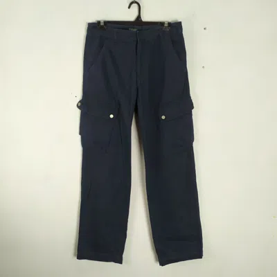Pre-owned Authentic Cargo Pants Multipocket/tactical Pants In Blue Black