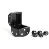 Authentic Models Black & Silver Black Dice Box With 5 Dices