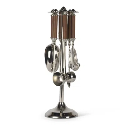 Authentic Models Black & Silver Metal Checkers Set