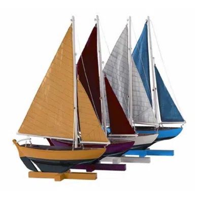 Authentic Models Sunset Sailers Set Of 4