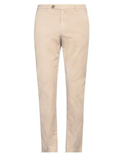 Authentic Original Vintage Style Man Pants Beige Size 34 Cotton, Elastane
