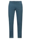 Authentic Original Vintage Style Man Pants Deep Teal Size 34 Cotton, Elastane In Green