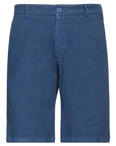 Authentic Original Vintage Style Man Shorts & Bermuda Shorts Blue Size 38 Cotton