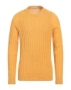 Authentic Original Vintage Style Man Sweater Yellow Size Xl Virgin Wool