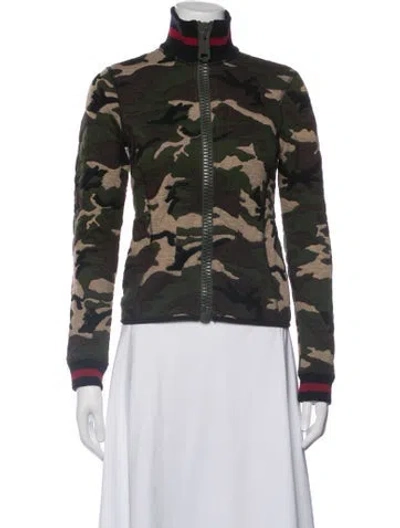 Pre-owned Authier Camouflage Print Jacket In Green