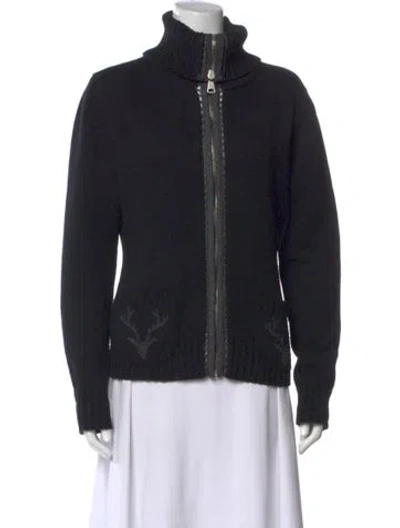 Pre-owned Authier Cashmere Turtleneck Sweater In Black