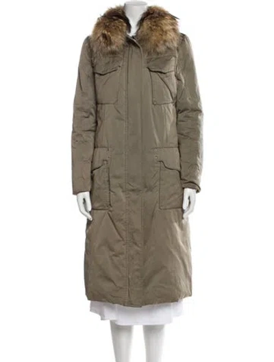 Pre-owned Authier Down Coat In Green