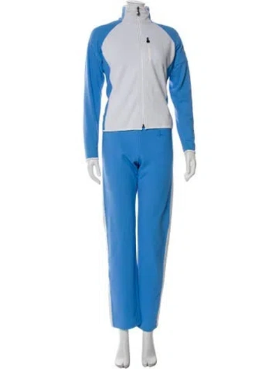 Pre-owned Authier Embroidered Accent Tracksuit In Blue