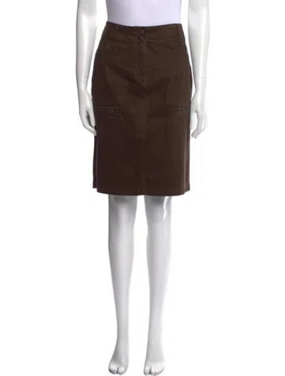 Pre-owned Authier Knee-length Skirt In Brown