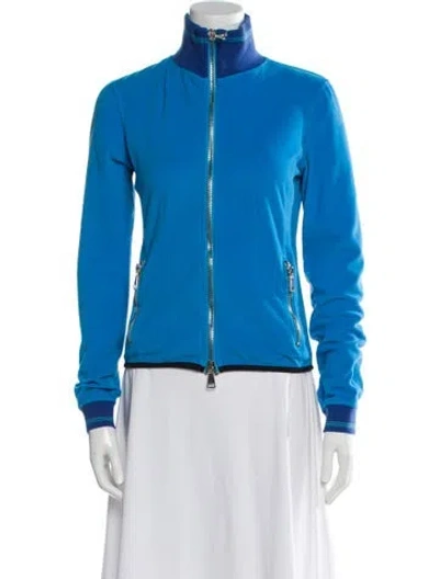 Pre-owned Authier Mock Neck Long Sleeve Sweatshirt In Blue