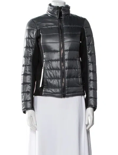 Pre-owned Authier Nylon Biker Jacket In Gray