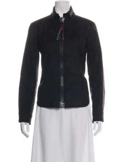 Pre-owned Authier Paisley Print Jacket In Black
