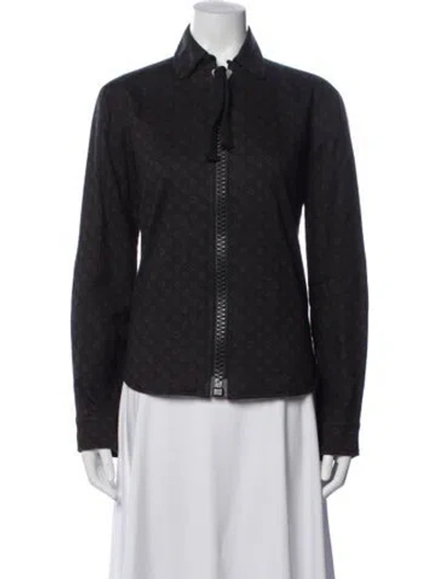 Pre-owned Authier Patterned Jacket In Black