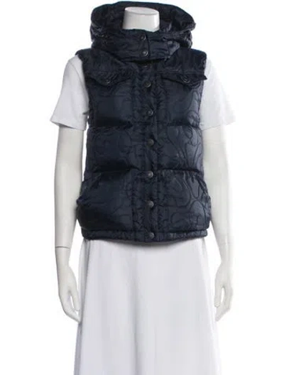 Pre-owned Authier Patterned Vest In Blue