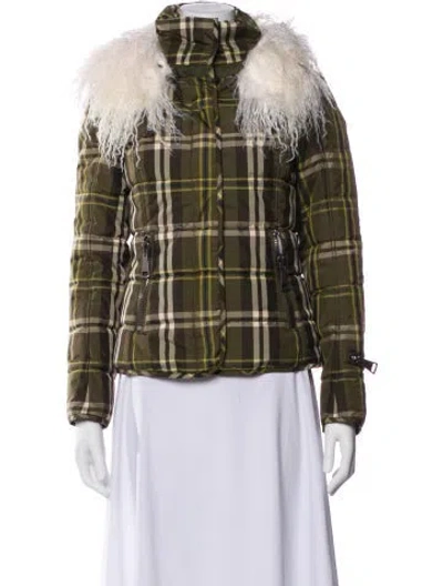 Pre-owned Authier Plaid Print Biker Jacket In Multi