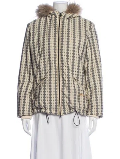Pre-owned Authier Printed Jacket In Neutral