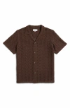Auto-reply™ Alex Raschel Square Knit Camp Shirt