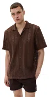 Auto-reply™ Alex Raschel Squares Knit Shirt Driftwood