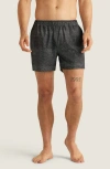 Auto-reply™ Sebastian Print 4-inch Nylon Swim Trunks In Black