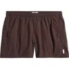 Auto-reply™ Sebastian Solid 4-inch Nylon Swim Trunks In Brown