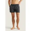 Auto-reply™ Solid Sebastian Swim Trunks 6 Granite In Black