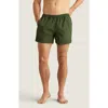 Auto-reply™ Sebastian Solid 4-inch Nylon Swim Trunks In Moss