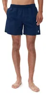 Auto-reply™ Solid Sebastian Swim Trunks 6 Lapis