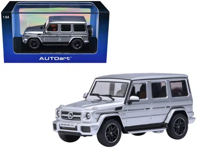 Autoart 2017 Mercedes-benz Amg G 63 Silver Metallic 1/64 Diecast Model Car By  In Gray