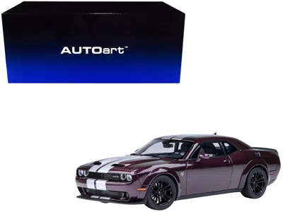Autoart 2022 Dodge Challenger Srt Jailbreak Hellraisin Purple With White Stripes 1/18 Model Car By