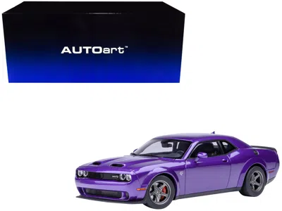 Autoart 2023 Dodge Challenger Srt Super Stock Plum Crazy Purple 1/18 Model Car By