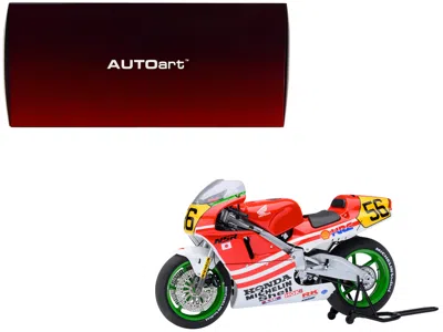 Autoart Honda Nsr500 Wgp500 Motorcycle #56 Red And White With Helmet "baribari Legend" (1986) Ova 1/12 Model In Multi