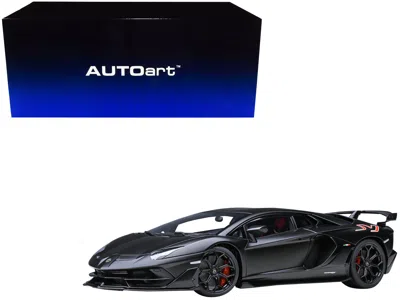 Autoart Lamborghini Aventador Svj Nero Nemesis Matt Black 1/18 Model Car By  In Multi