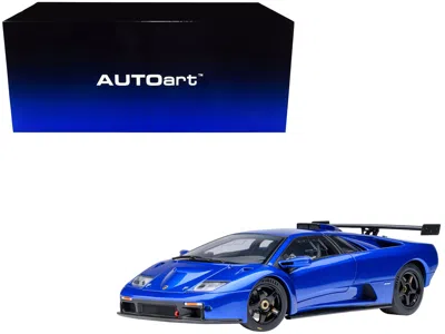 Autoart Lamborghini Diablo Gtr Monterey Blue Metallic 1/18 Model Car By