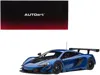 Autoart Mclaren 650s Gt3 Azure Blue With Black Accents 1/18 Model Car By