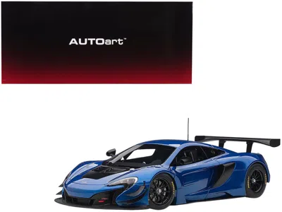 Autoart Mclaren 650s Gt3 Azure Blue With Black Accents 1/18 Model Car By