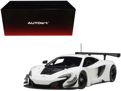 Autoart Mclaren 650s Gt3 White With Black Accents 1/18 Model Car By