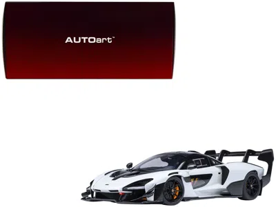 Autoart Mclaren Senna Gtr Silica White With Black Top 1/18 Model Car By