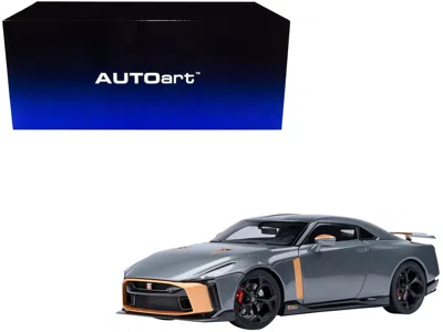 Autoart Nissan Gt-r50 By Italdesign "goodwood Version" Liquid Kinetic Gray Metallic With Gold Accents 1/18 M In Multi