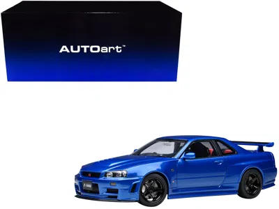 Autoart Nissan Skyline Gt-r R34 Nismo Z-tune Rhd (right Hand Drive) Bayside Blue 1/18 Model Car