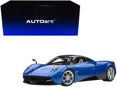 Autoart Pagani Huayra Metallic Blue With Black Top And Silver Wheels 1/12 Model Car By