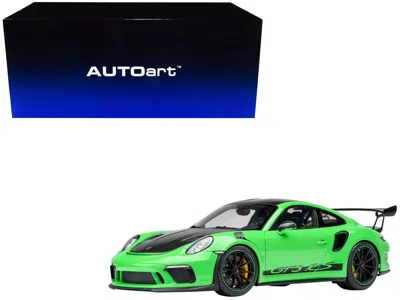 Autoart Porsche 911 (991.2) Gt3 Rs Weissach Lizard Green With Carbon Hood And Top 1/18 Model Car By